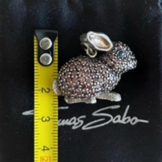 Thomas Sabo Charm Conejo Plata y Cristal Marrón