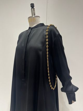 Vestido negro seda Loewe talla única