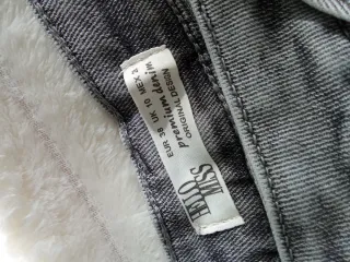 Pantalón vaquero gris cintura asimétrica T.38