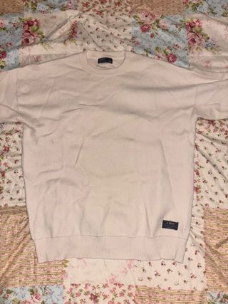 Jersey Bershka beige hombre talla M