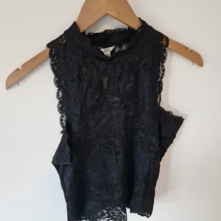 Top Guess Negro Encaje