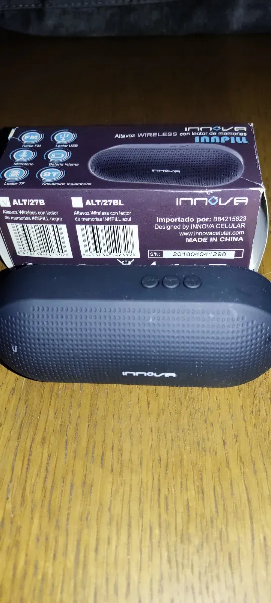 Altavoz Innova Wireless INAPILL Negro/Gris