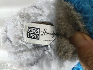 Pantofole peluche bambino/a ciclope blu