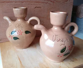 Juego Oli y Vinagre Cerámica