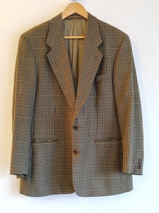 Blazer Monteroni Lana Virgen Cuadros Clásica Talla