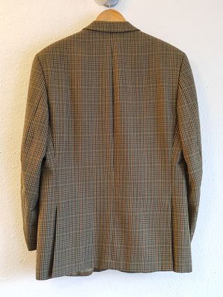 Blazer Monteroni Lana Virgen Cuadros Clásica Talla