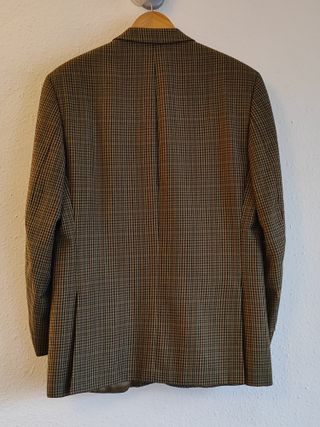 Blazer Monteroni Lana Virgen Cuadros Clásica Talla