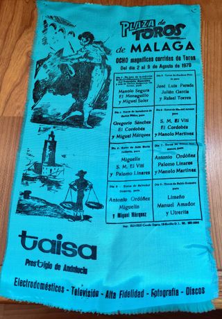 Cartel Toros Málaga 1970