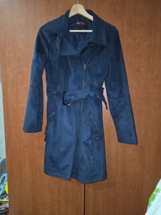 Chaqueta tres cuartos azul mujer Talla M