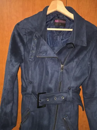 Chaqueta tres cuartos azul mujer Talla M