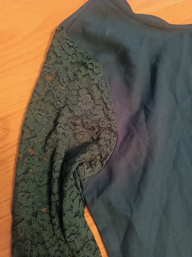 Vestido verde encaje curve shein