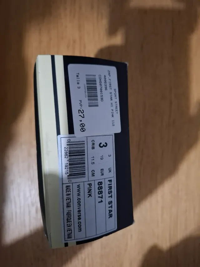 Converse Bebé Rosas talla 19 suela blanda