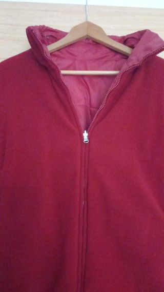 Anorak reversible rojo mujer