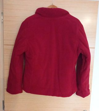 Anorak reversible rojo mujer