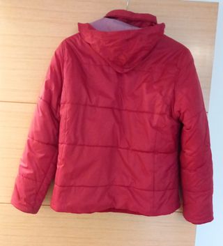 Anorak reversible rojo mujer