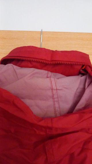 Anorak reversible rojo mujer