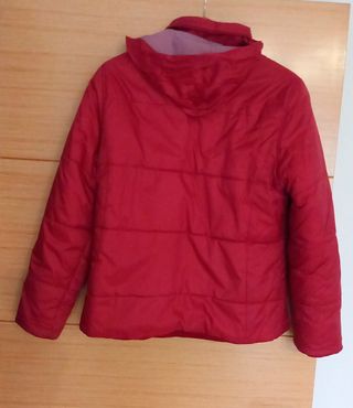 Anorak reversible rojo mujer