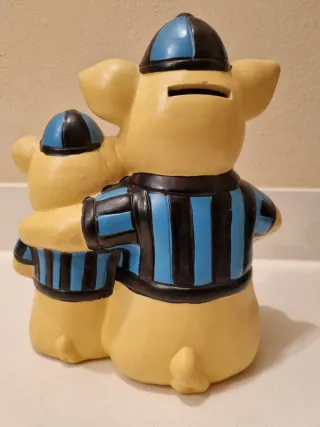 Salvadanaio terracotta maialini calcio