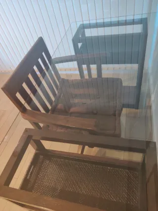 Escritorio Banak con Silla y Cristal