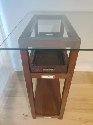 Escritorio Banak con Silla y Cristal