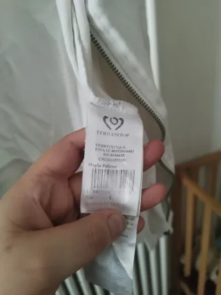 Felpa Terranova zip bianca