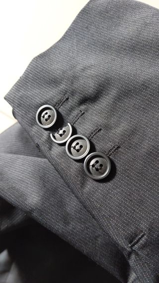 Traje Zara Azul marino a rayas
