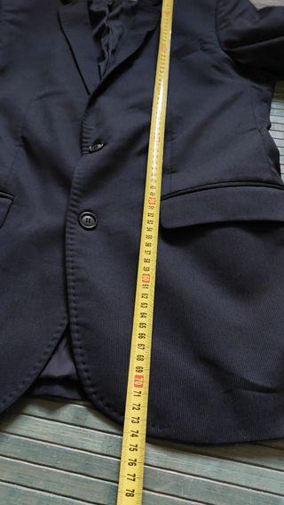 Traje Zara Azul marino a rayas