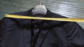 Traje Zara Azul marino a rayas