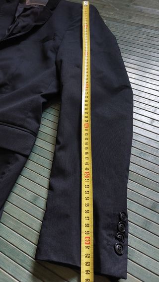 Traje Zara Azul marino a rayas