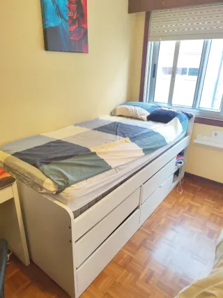 Cama SLAKT Ikea Blanca con Cajones