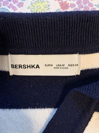Jersey Bershka rayas azul y blanco