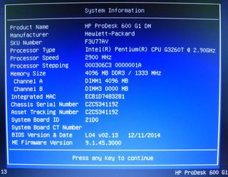 Mini PC Hewlett Packard HP ProDesk 600 G1-DM