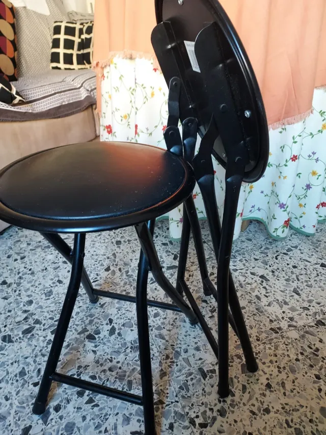 Juego de 2 taburetes plegables