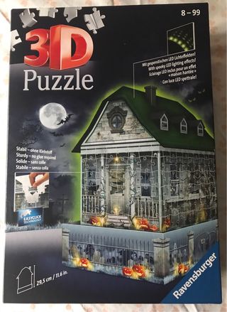 Puzzle 3D Ravensburger. Halloween casa enfeitizada
