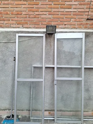 2 Hojas correderas aluminio 187x60cm