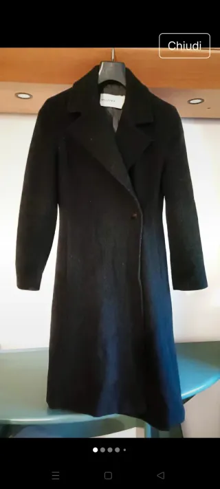 Cappotto 80% Lana Nero