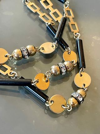 Lunga collana vintage anni '70