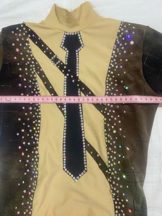 Maillot Gimnasia Rítmica Marrón y Naranja.