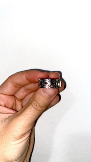 Anillo plata piedra blanca ajustable