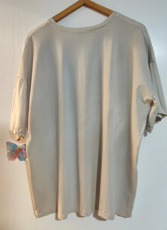 Camiseta Oversize Calavera Beige