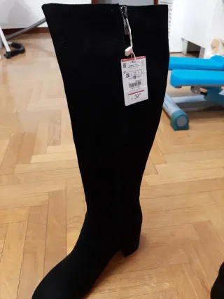 Botas de ante negras talla 38