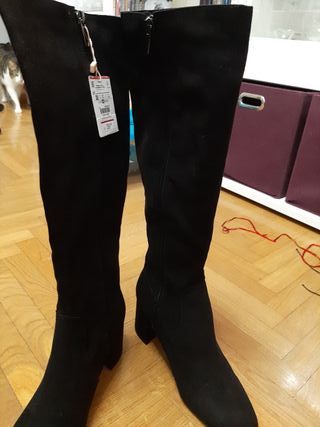 Botas de ante negras talla 38