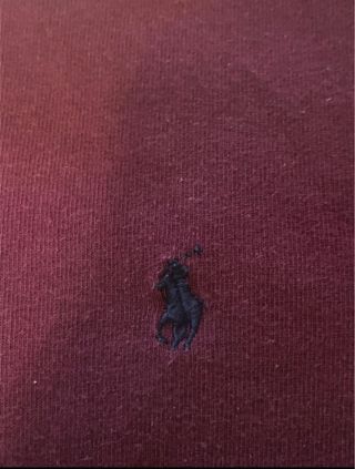 Elegante Polo Ralph Lauren Camisa Manga Larga Roja