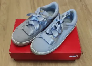 Zapatillas Puma Vikky PLATFORM Ribbo Grises/Rosa