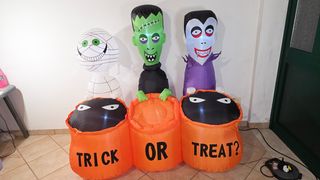 Gonfiabile Halloween 3 Personaggi con LED