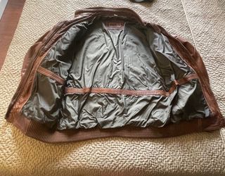 Chaqueta de Piel Auténtica Marrón