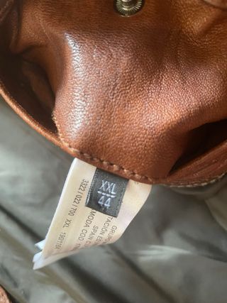 Chaqueta de Piel Auténtica Marrón