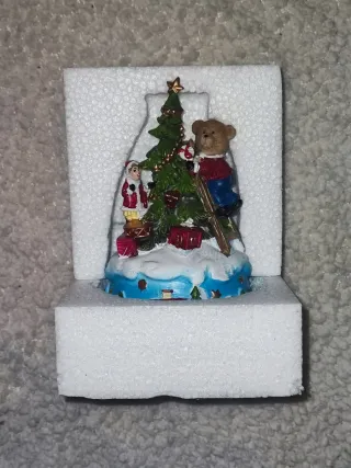 Carillon Natale Orsetto e Babbo Natale