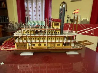 Maqueta Barco de Vapor Ruedas Paletas