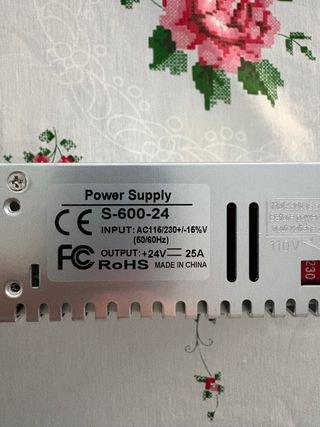 Fuente de Alimentación S-600-24 24V 25A